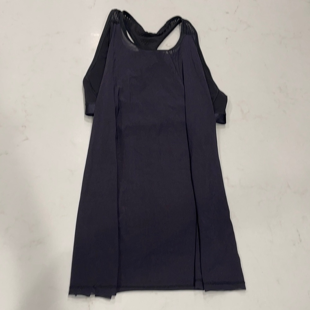 Black Lululemon Sheer built in bra Tank